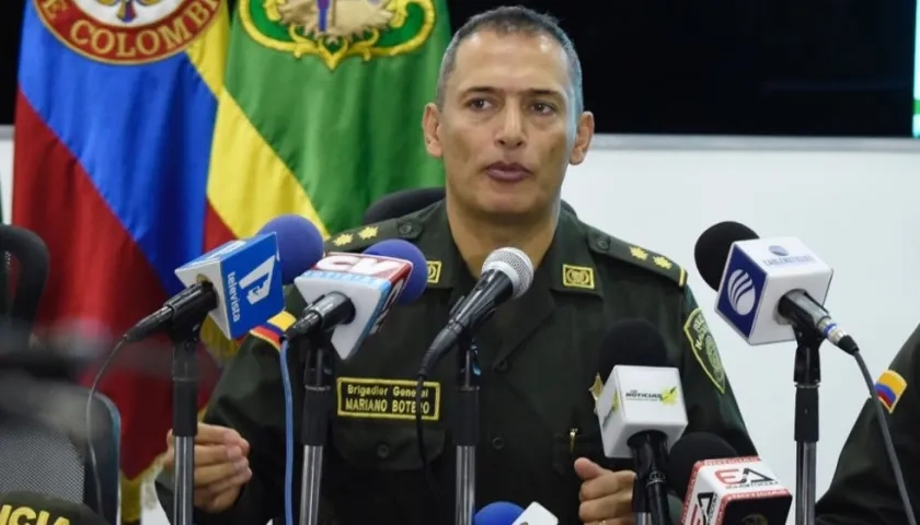 Brigadier general Mariano Botero Coy, comandante de la Policía Metropolitana de Barranquilla.