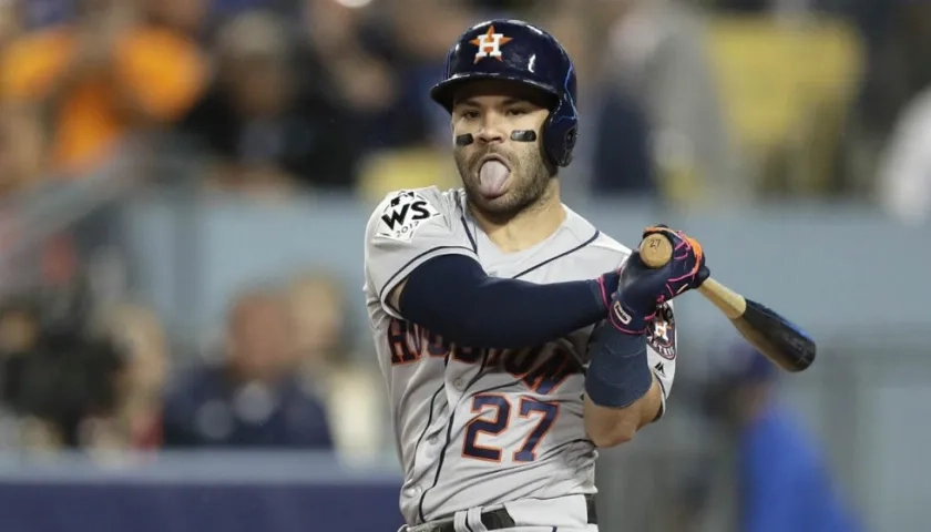 José Altuve, pelotero de los Astros. 
