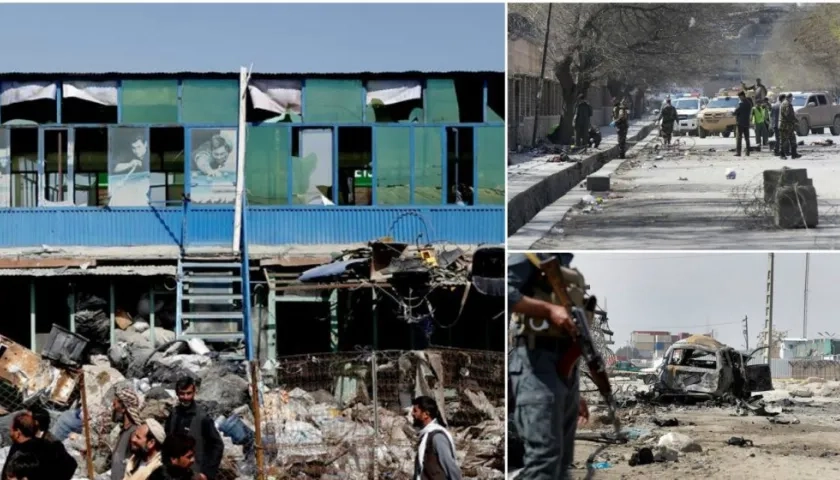 Desesperación y dolor después del atentado. 