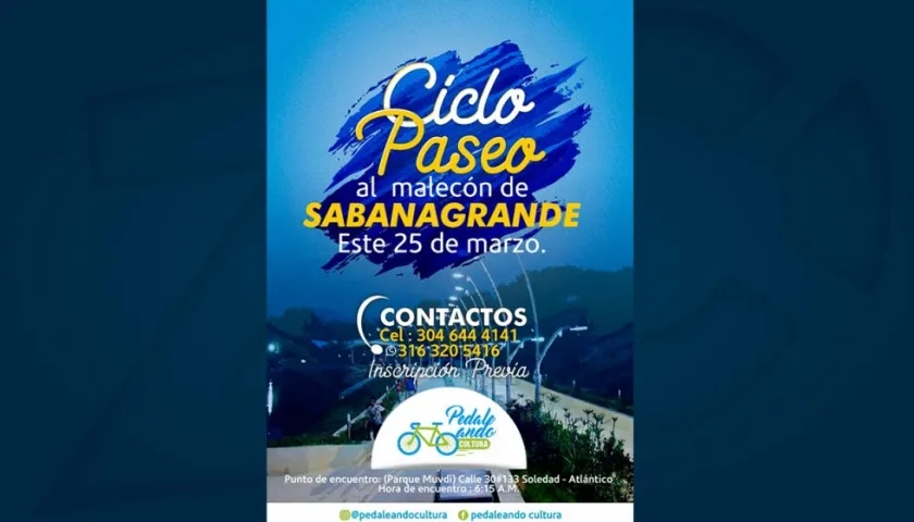 Ciclopaseo al malecón de Sabanagrande