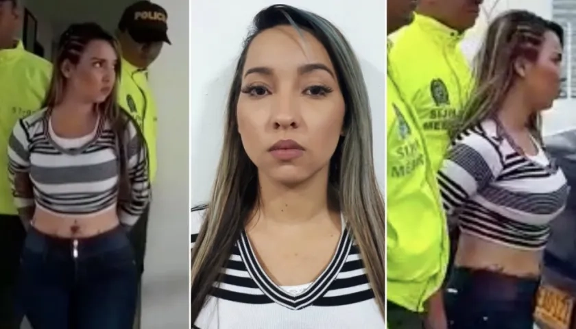 Elizenis Muñoz Navarro, alias 'La diabla', fue capturada por la Policía.