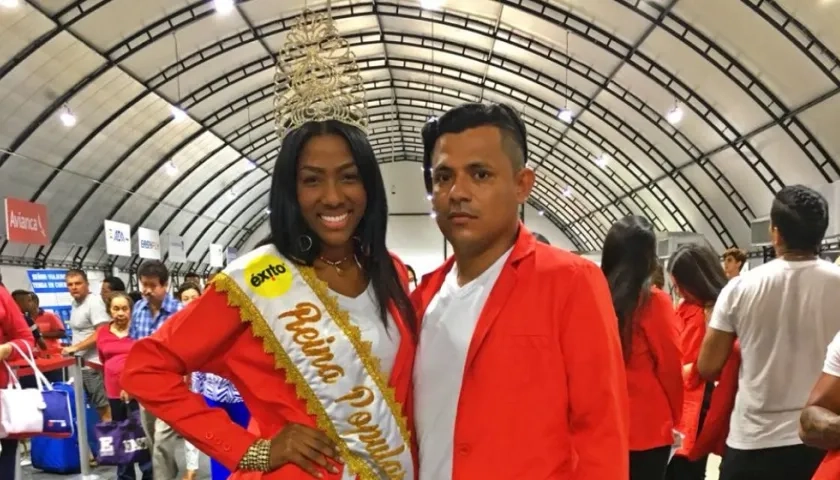 Daneska Camargo, Reina Popular 2018, y Alberis Suárez Miranda.