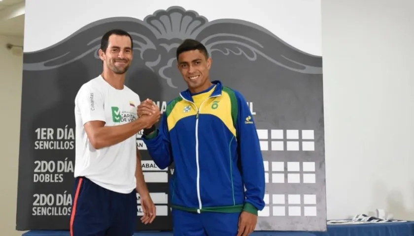 Santiago Giraldo y Thiago Monteiro.