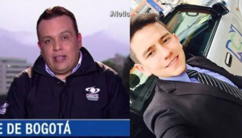 El periodista Edward Porras y Alejandro Silva. 