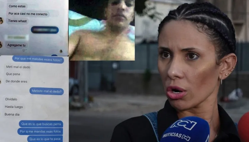 Tatyana Álvarez y captura de chats.