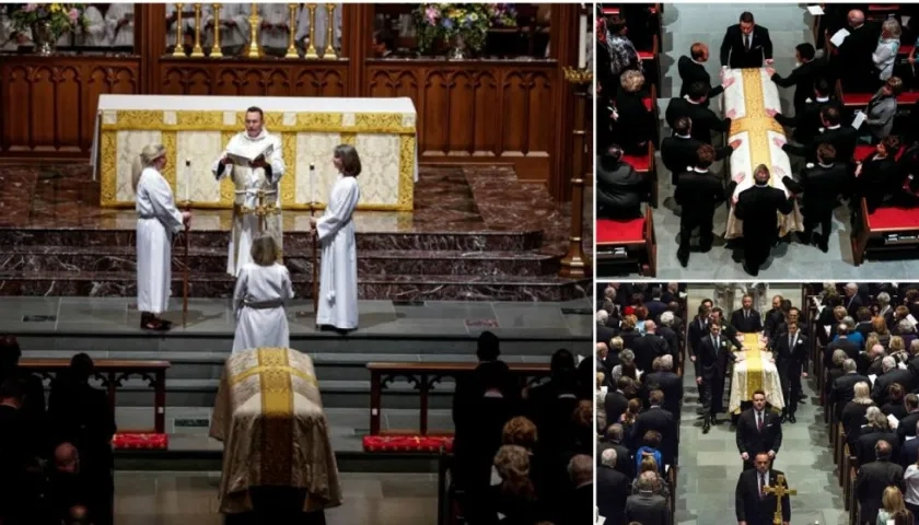 Momentos del funeral. 
