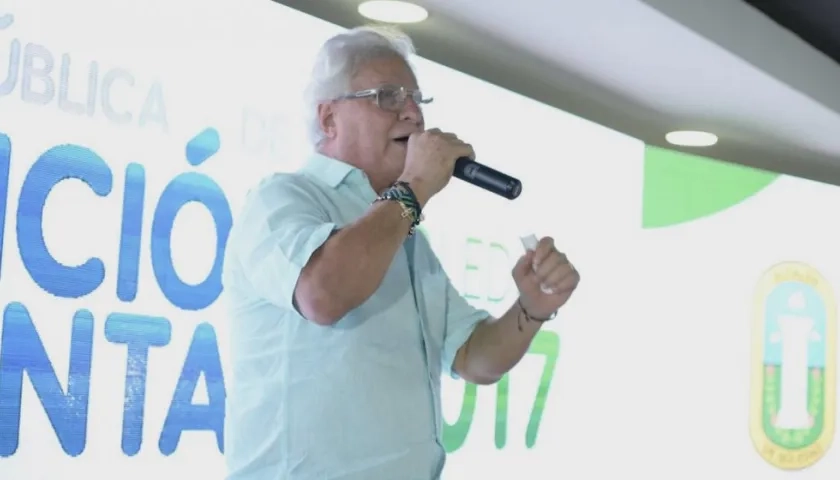 Joao Herrera Iranzo, Alcalde de Soledad, durante la rendición de cuentas.