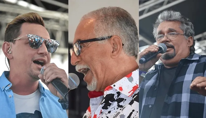 Willito Oteros, Simón Pérez y Nino Segarra, protagonistas del evento.