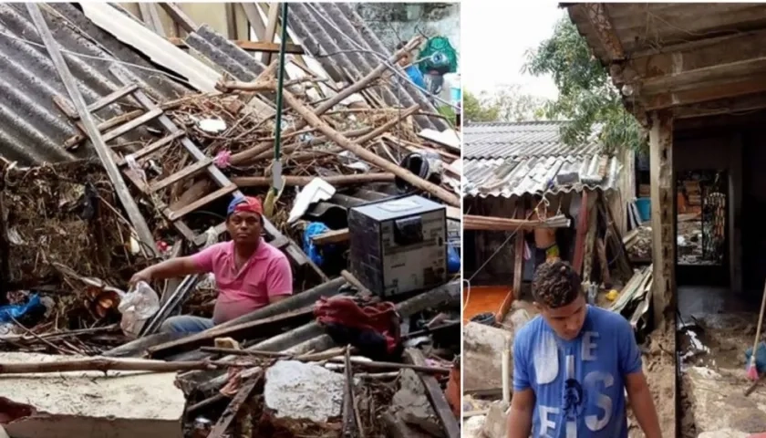 En la calle quedaron varias familias.