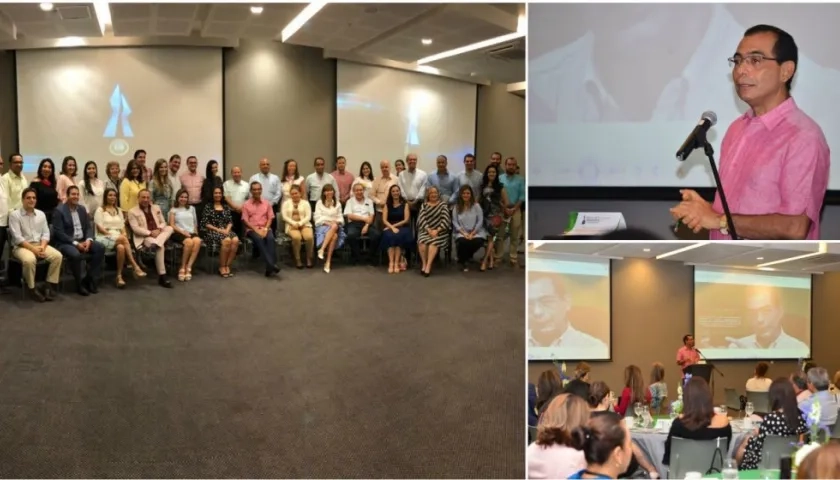 El rector de la Universidad Simón Bolívar, José Consuegra Bolívar presidió la presentación.