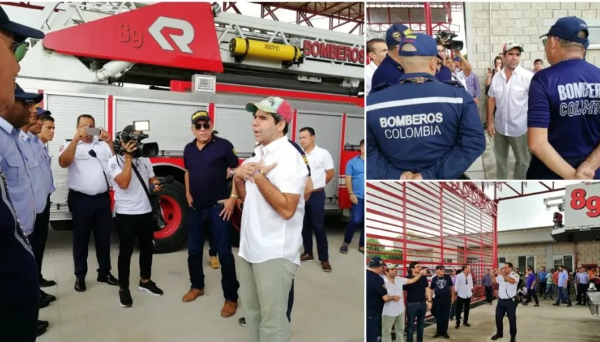 El Alcalde Char durante la entrega de la estación.