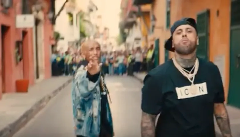 Jaden Smith y Nicky Jam en el video de 'Icon'.