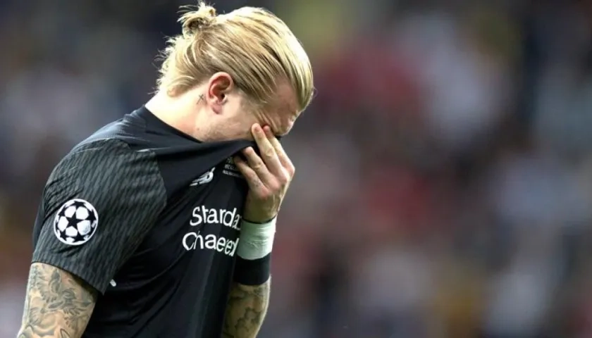 El alemán Loris Karius no pudo contener las lágrimas.