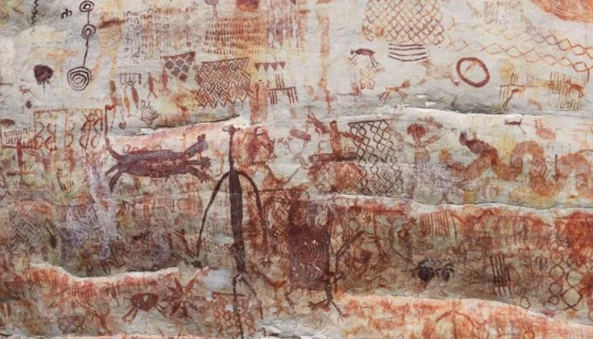 Muestra del arte rupestre hallado.