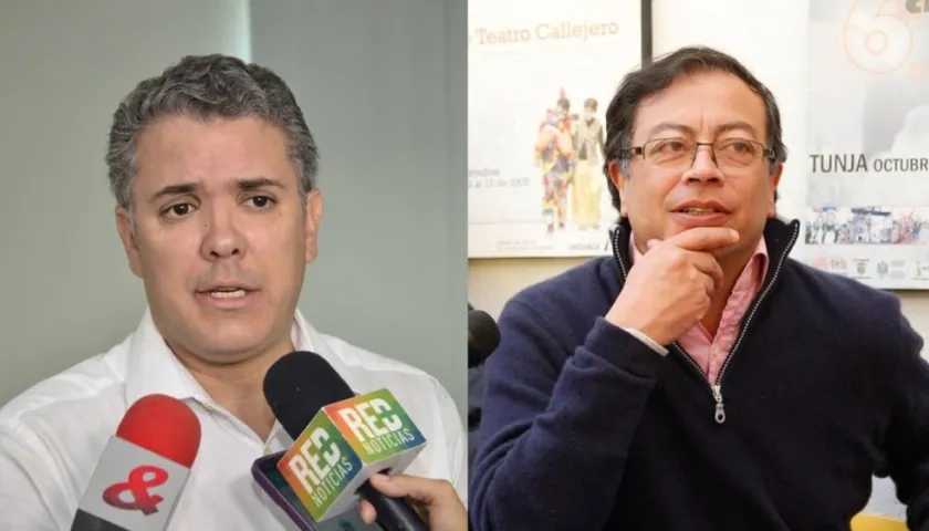 Iván Duque y Gustavo Petro. 