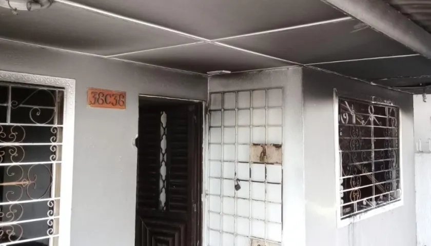 Estado en que quedó el incendio, tras el incendio.