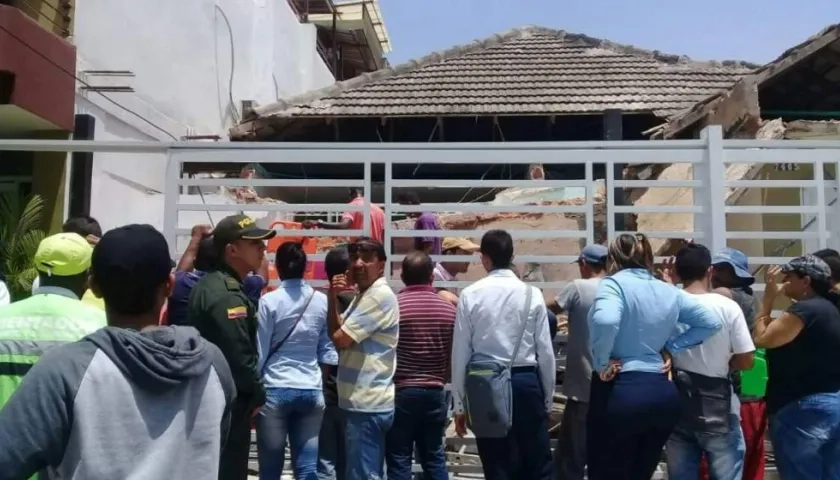 En este lugar ocurrió la emergencia al mediodía de este viernes.