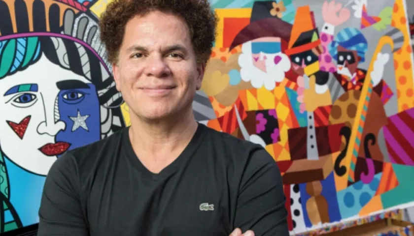 El pintor brasileño Romero Britto. 