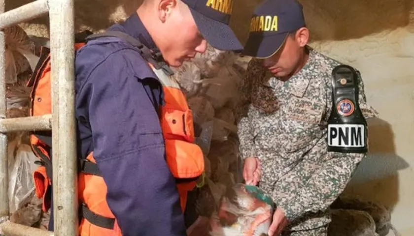 El capitán del barco fue capturado por el delito de violación de fronteras para la explotación de recursos naturales.