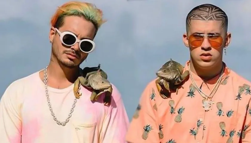 J Balvin y el puertorriqueño Bad Bunny.