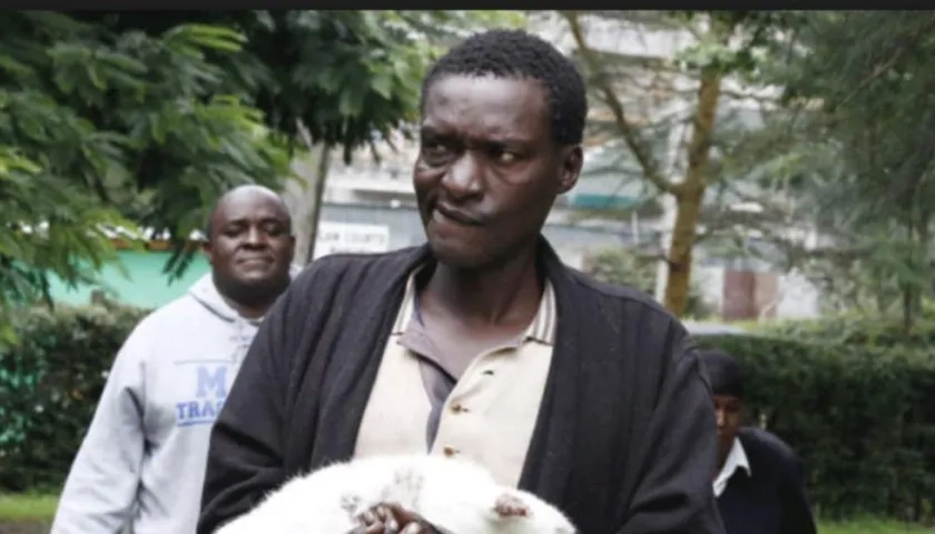 James Mukangi, que fue detenido por vender carne de gato.