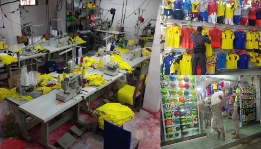 Momento del allanamiento de la Fiscalía. 