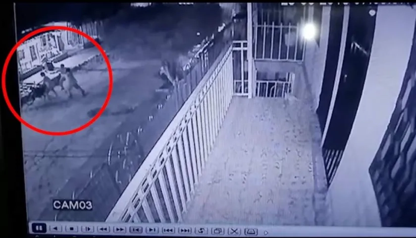 Momentos en que ocurrió el atraco.