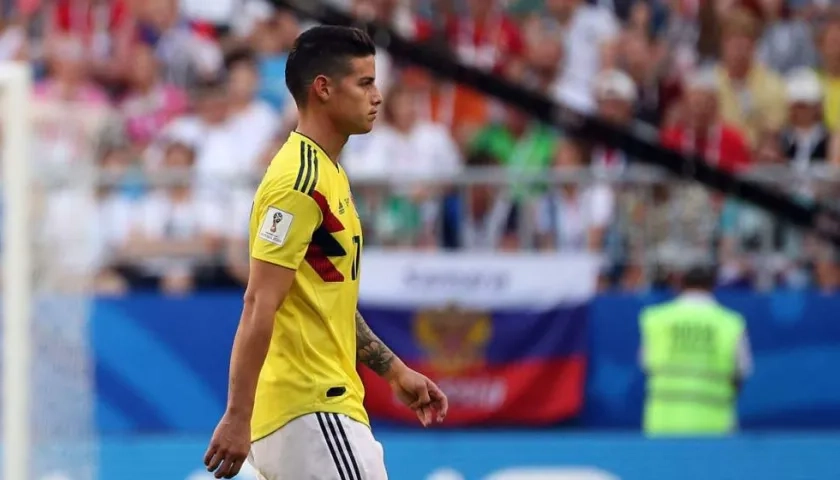 James Rodríguez, volante de la Selección Colombia. 