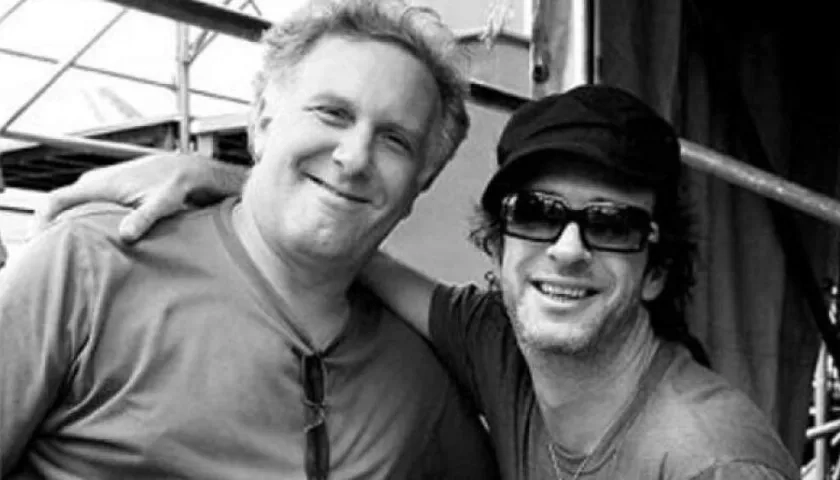 El músico argentino Daniel Sais y Gustavo Cerati.