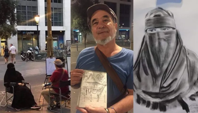 Galo Ariel Vega en la foto que se volvió viral.