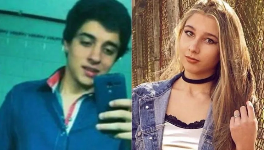 A la derecha el joven asesinado Fernando Pastorizzo, y a la derecha su homicida Nahir Galarza.