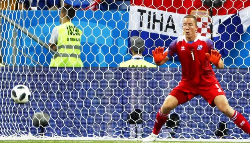 Hannes Halldorsson, portero islandés. 