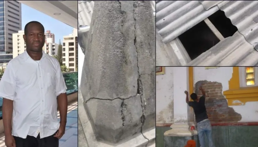 Roberto Rodríguez Padilla, párroco de la Iglesia de Chinquiquirá, lanza un SOS por su parroquia.