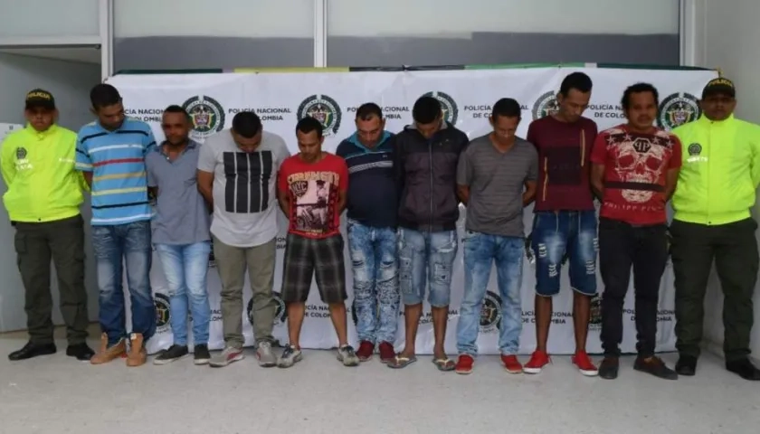 Los capturados fueron conducidos a la URI de la Fiscalía. 