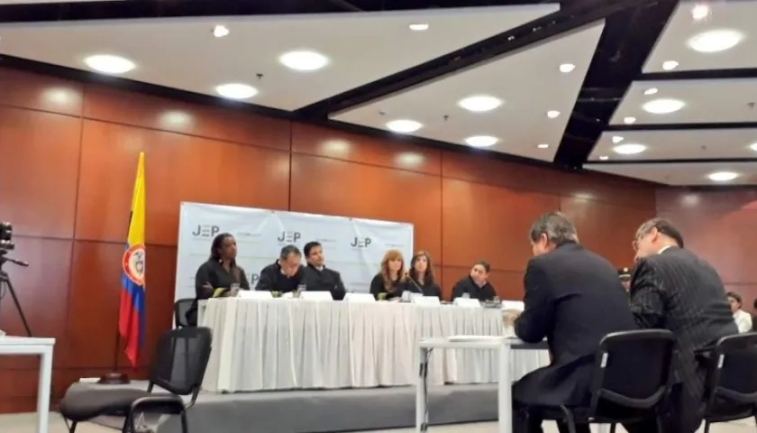 El general Henry Torres Escalante, en audiencia ante la JEP.