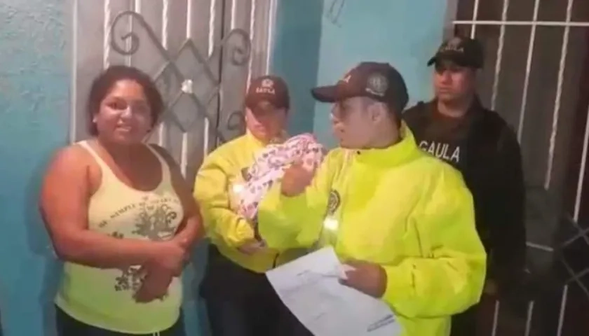 Ángela María Coronado al momento de su captura.