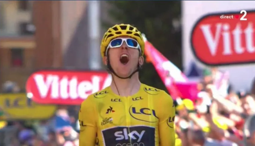 El británico Geraint Thomas (Sky) ganó en el Alpe D`Huez.