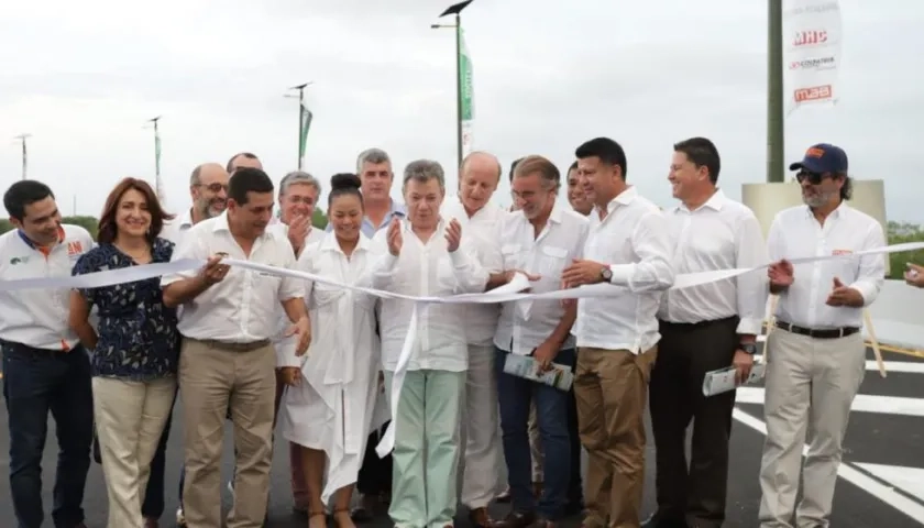 Inauguración del Viaducto de la Ciénaga de la Virgen.