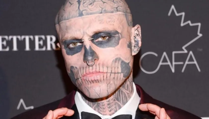  El modelo canadiense Rick Genest, más conocido como Zombie Boy.