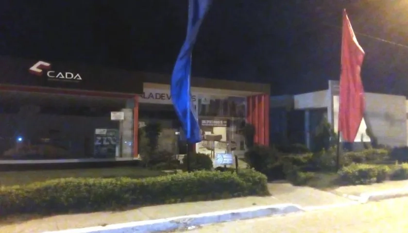 La sala de ventas de CADA abandonada en Puerto Colombia