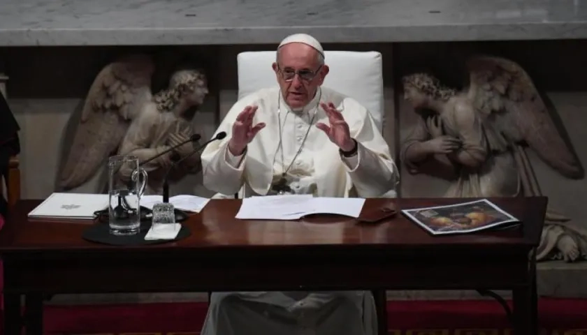 El papa Francisco en la catedral de Santa María en Dublín