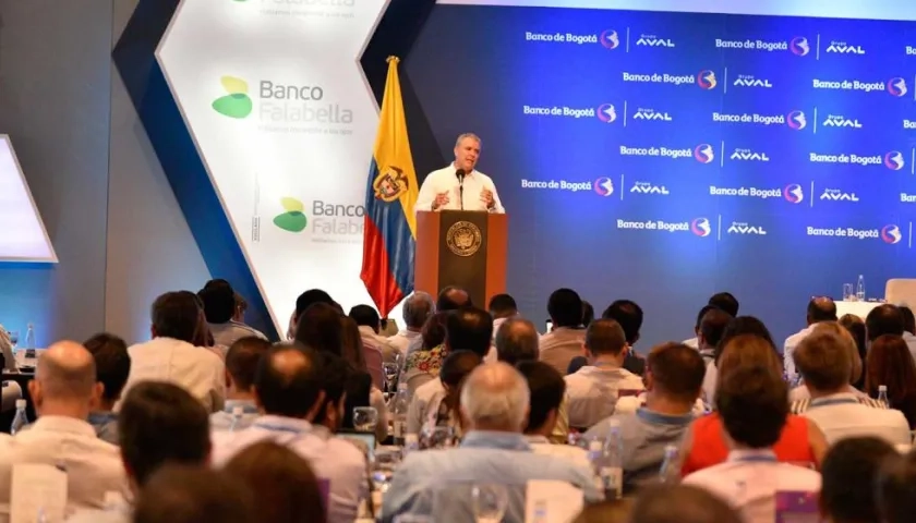 Presidente Iván Duque en el cierre de Congreso de Asobancaria.