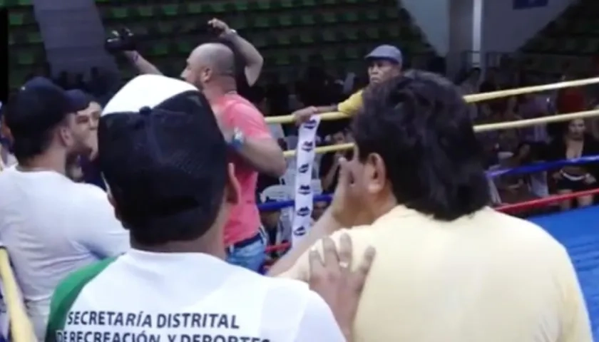 Momento de la riña. 