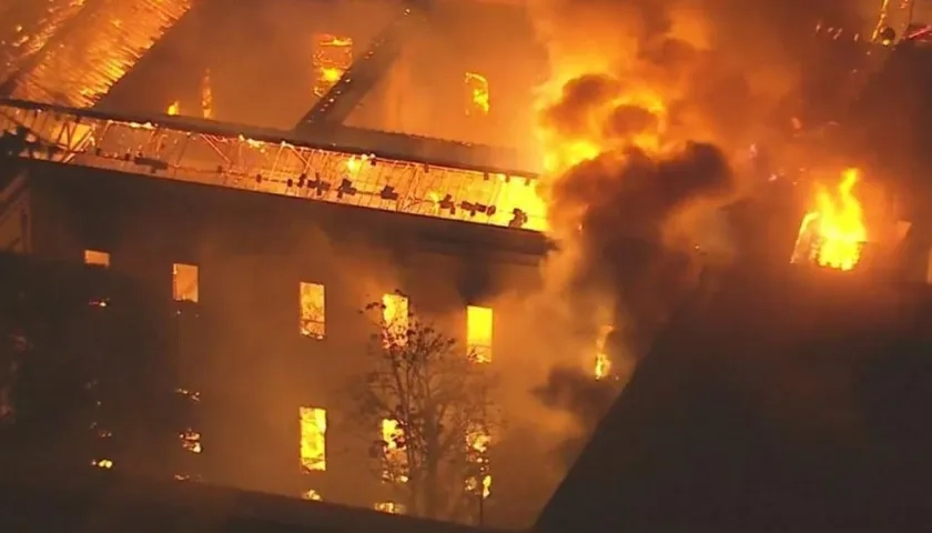 Incendio del Museo Nacional de Río de Janeiro.