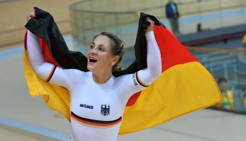 Kristina Vogel, bicampeona olímpica de ciclismo.