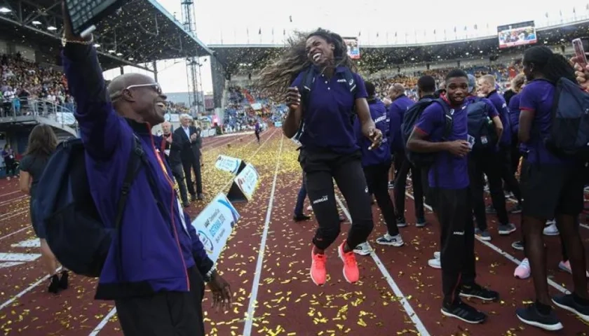 El equipo de las Américas, en el que la colombiana Caterine Ibargüen