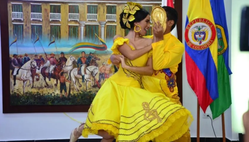 Pareja de baile de merecumbé.