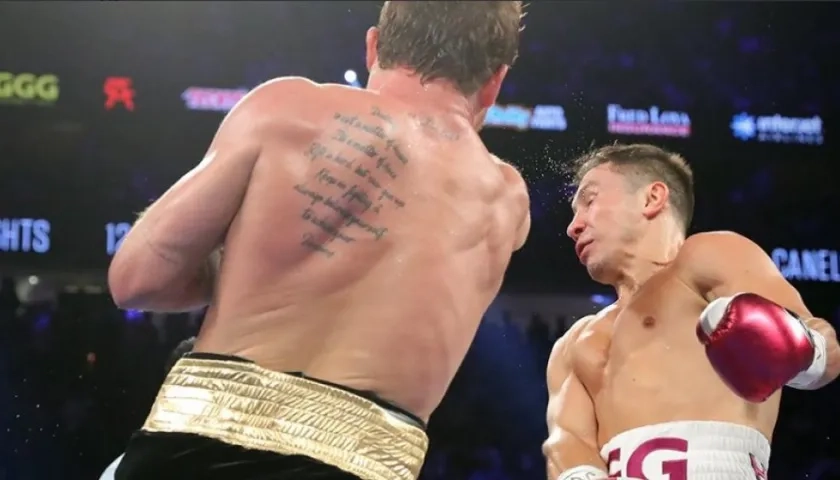 Acción del combate en Las Vegas, Estados Unidos.