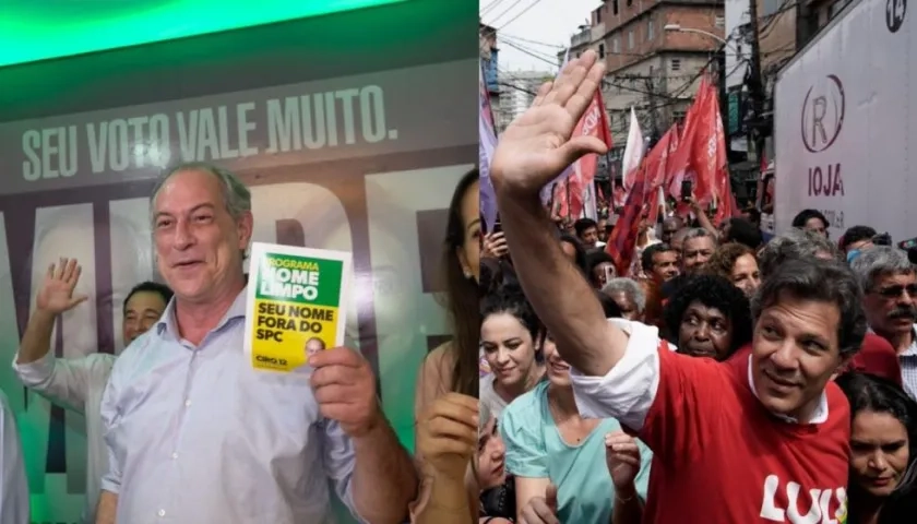 El laborista Ciro Gomes y el socialista Fernando Haddad. 