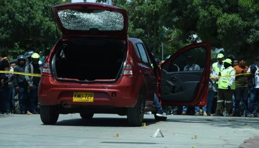 Lugar donde fueron asesinados los dos contratistas de una empresa de vigilancia que prestaban servicios a Electricaribe.